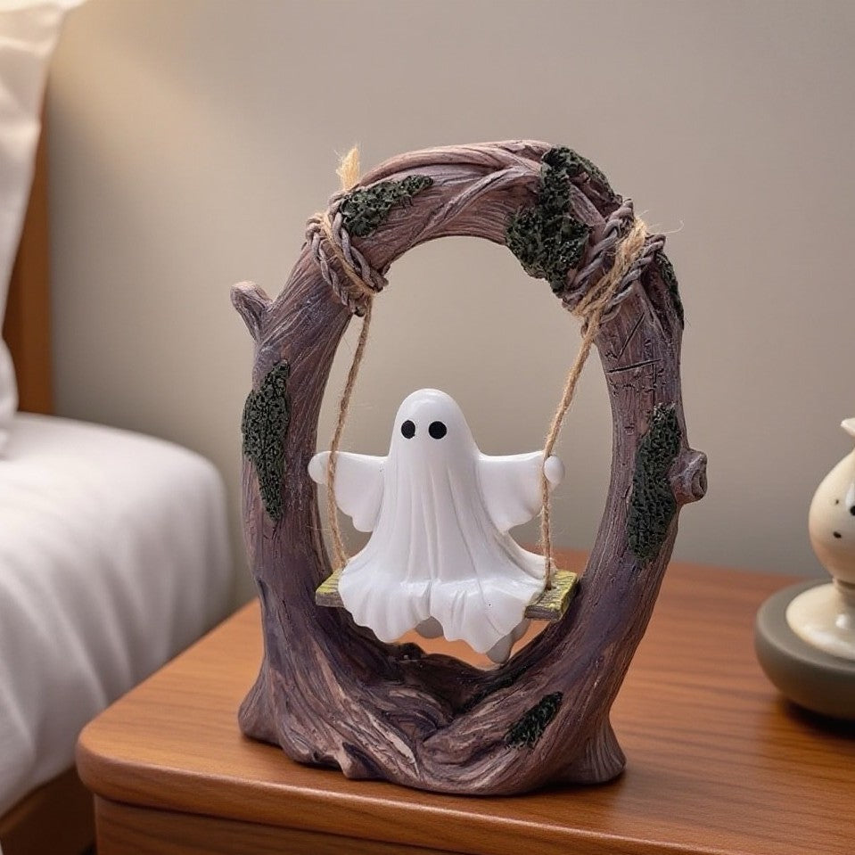 Swinging Shadows: Ghost on A Tree Swing