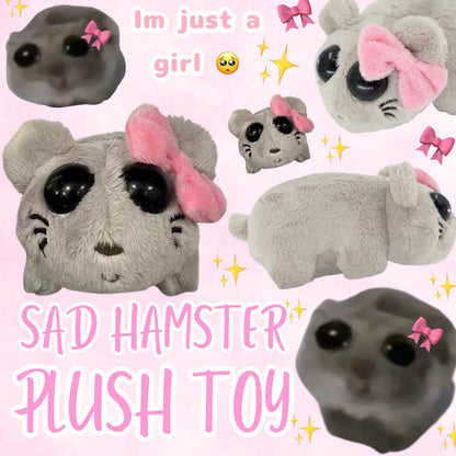 Sad hamster meme plush toy