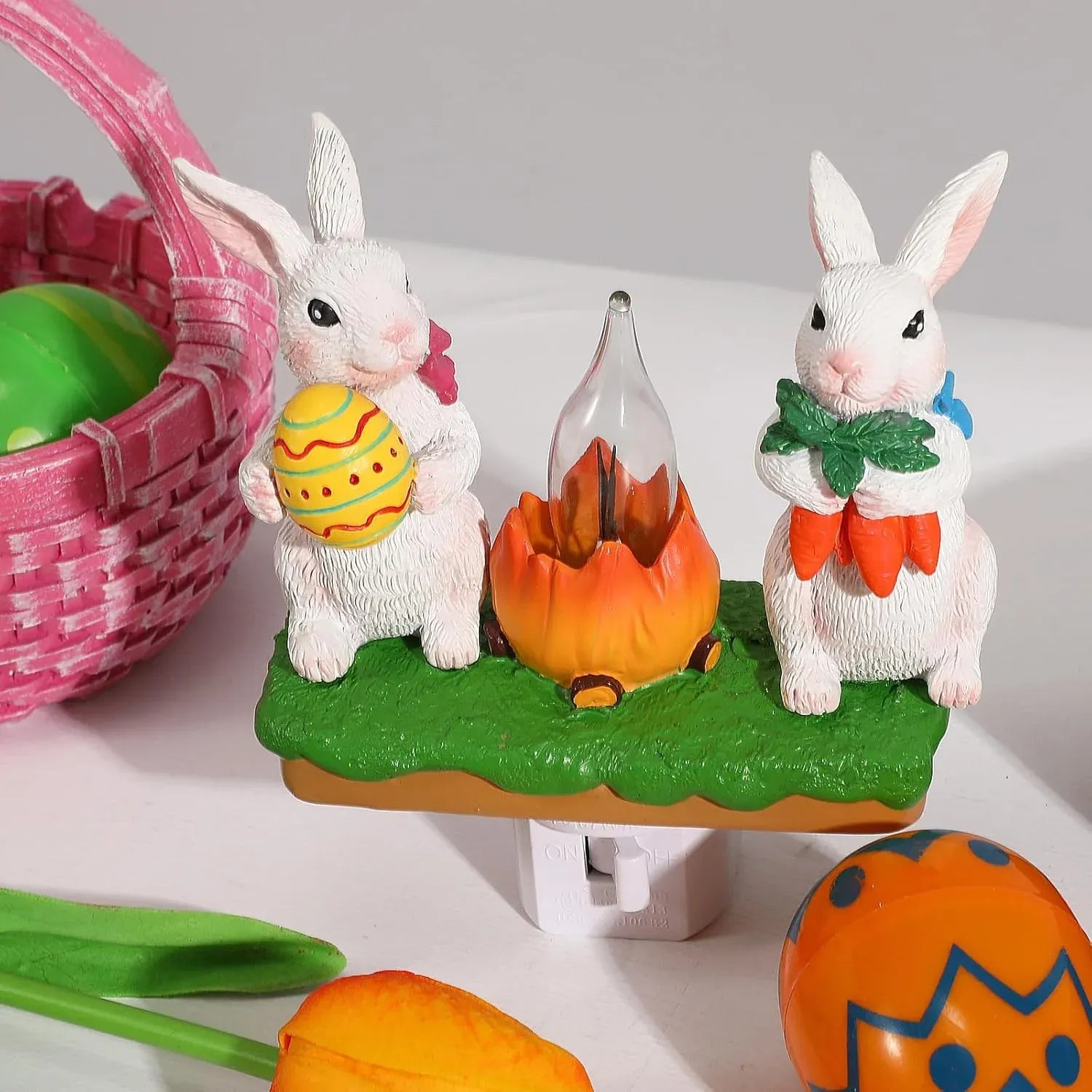 🐰2025 Easter Bunny Bonfire Flashing Night Light