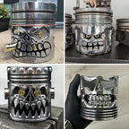 Piston Skull Face Sculpture