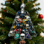 American Baseball League Christmas Tree Ornaments. Set of 3