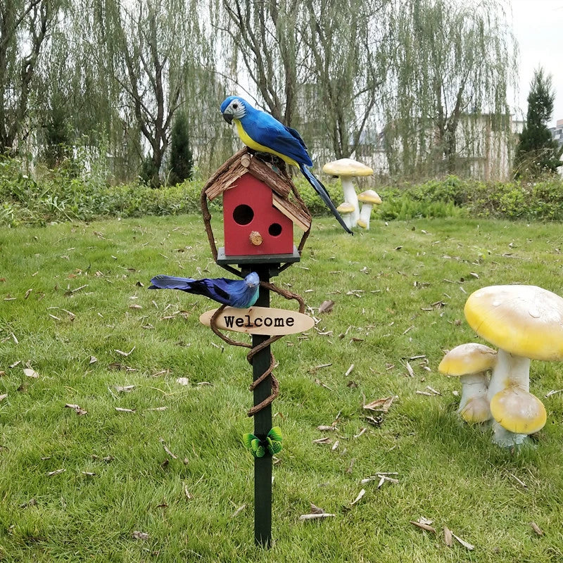 Bird Nest Wooden Outdoor Birdhouse