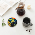 Ceramic Cat Art Coasters