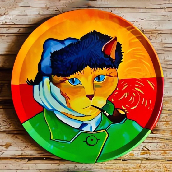 Ceramic Cat Art Coasters