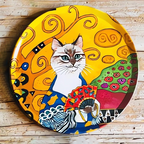 Ceramic Cat Art Coasters