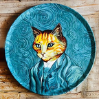 Ceramic Cat Art Coasters
