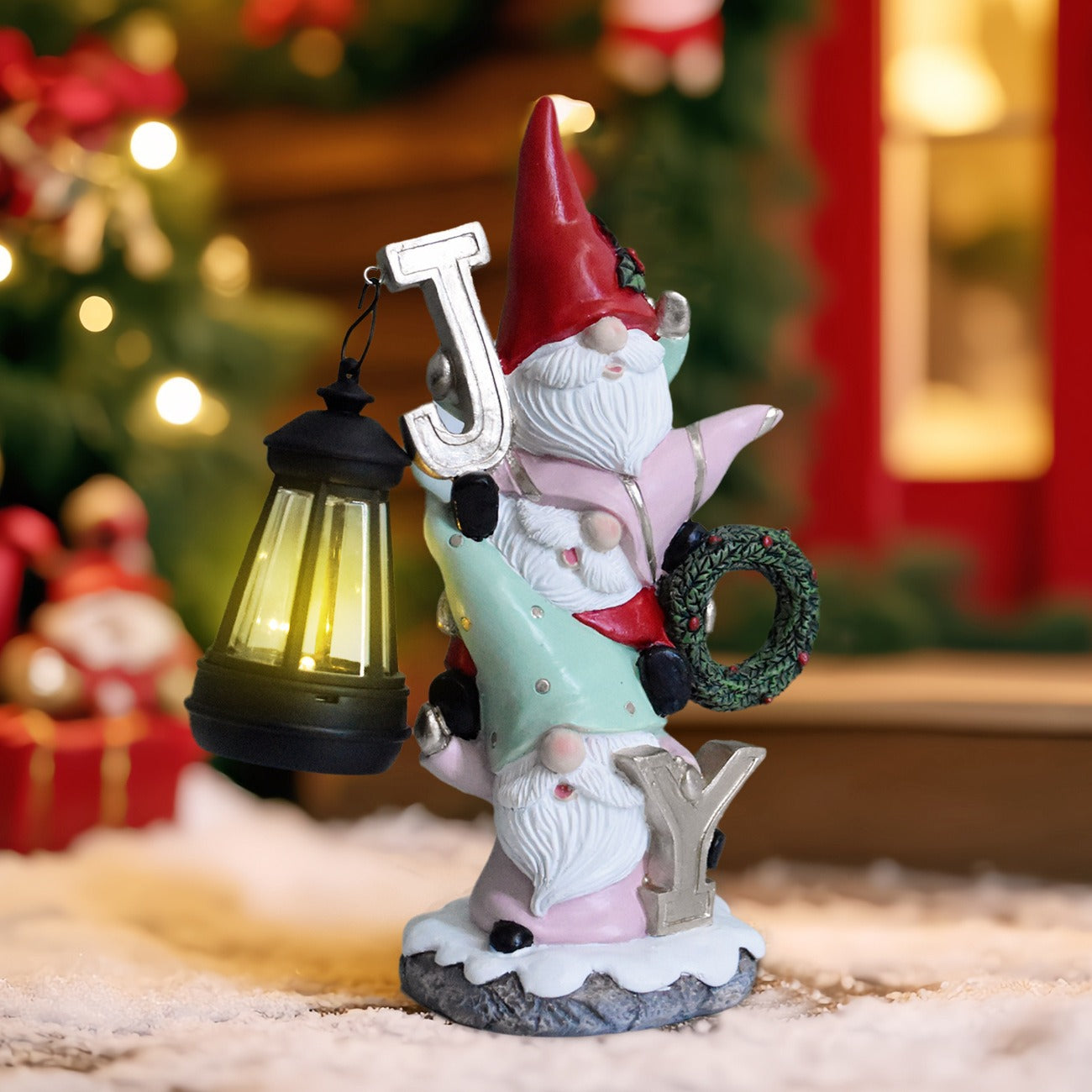 Christmas Gnome Joy Garden Light