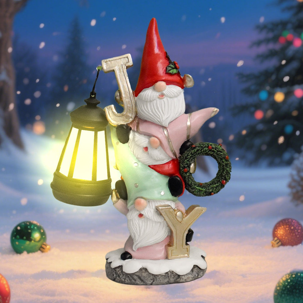 Christmas Gnome Joy Garden Light