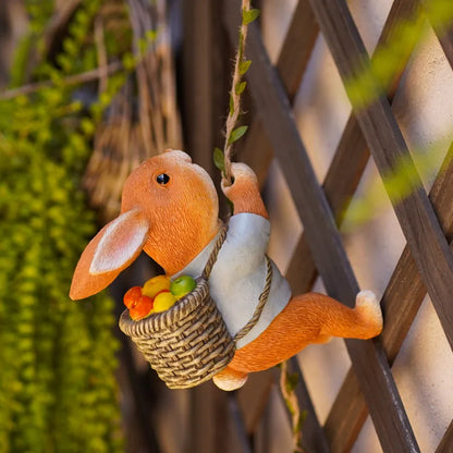 Climbing Bunny And Her friends Garden Sculpture For Easter 2025