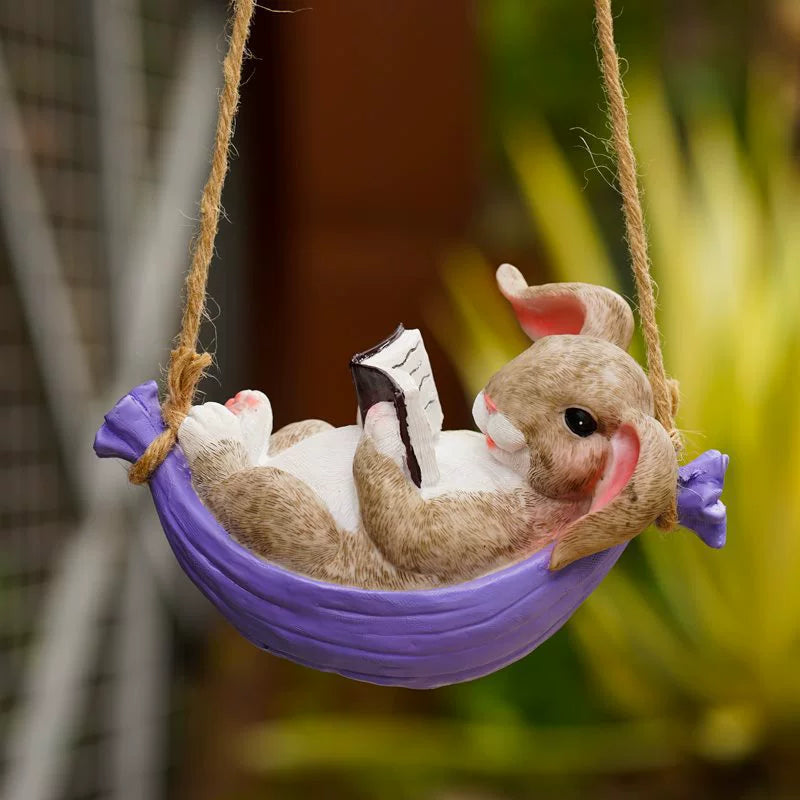 Climbing Bunny And Her friends Garden Sculpture For Easter 2025