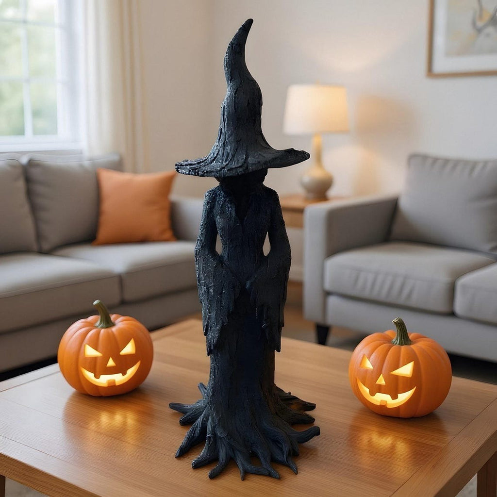 Gothic Halloween Forest Witch Statue