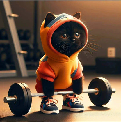 Gym Kitty: The Purr-fect Workout Buddy!