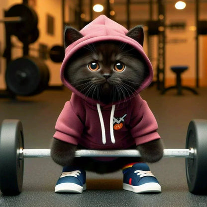 Gym Kitty: The Purr-fect Workout Buddy!