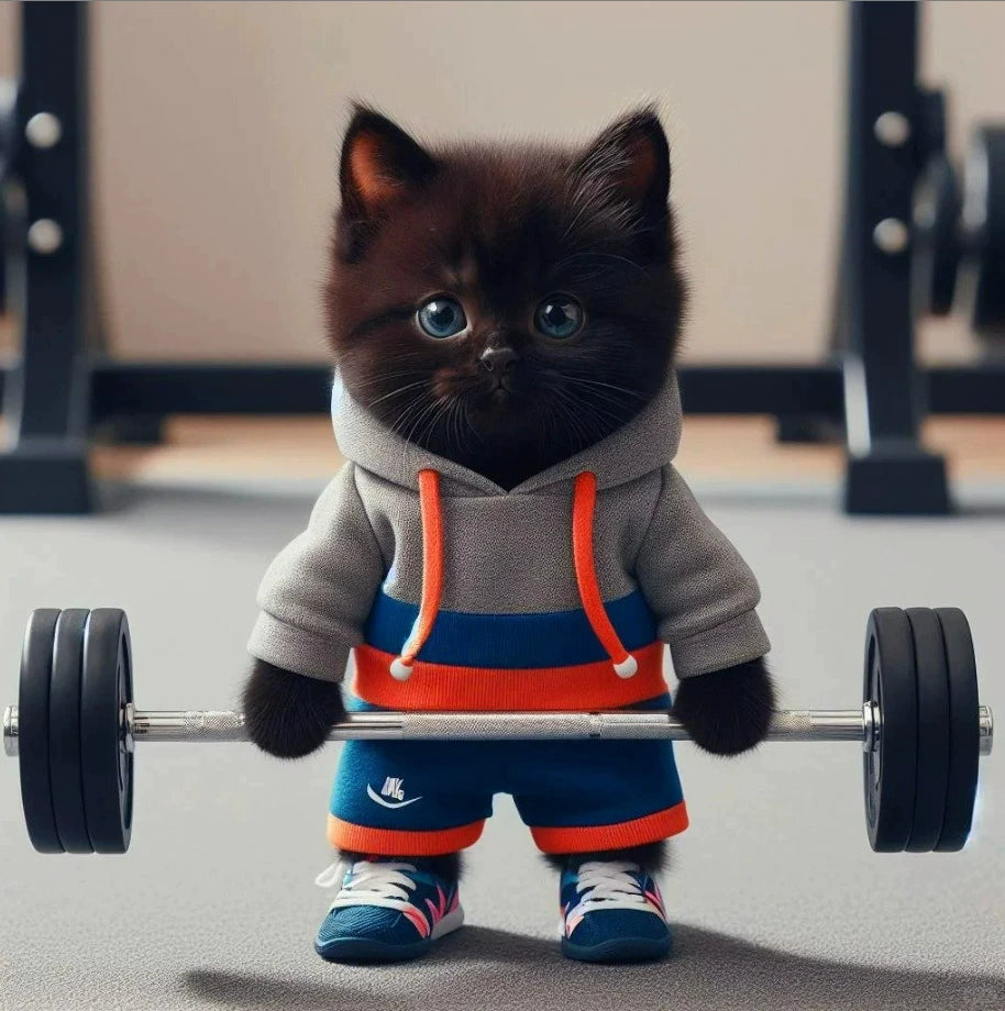 Gym Kitty: The Purr-fect Workout Buddy!