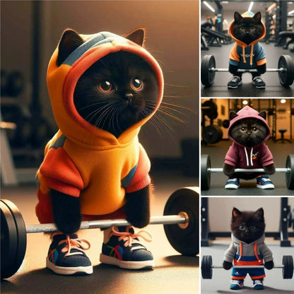 Gym Kitty: The Purr-fect Workout Buddy!