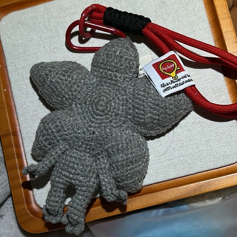 Demogorgon knitted keychain, 5.2"-6"
