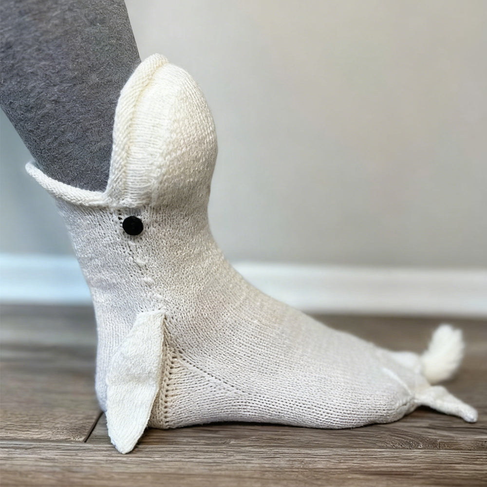 Dino-Chomp Christmas Knitted Socks