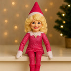 Dolly Parton On A Stoop Christmas Elf Doll