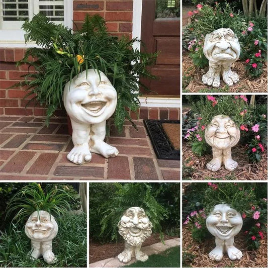 Face Statue Planter