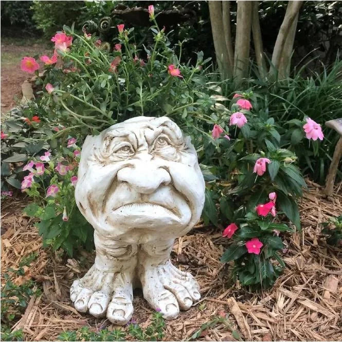 Face Statue Planter