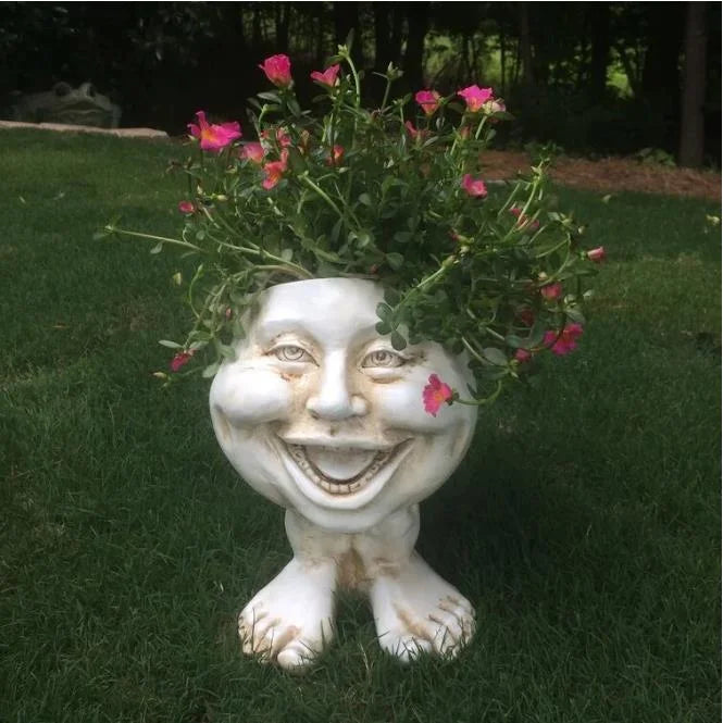 Face Statue Planter