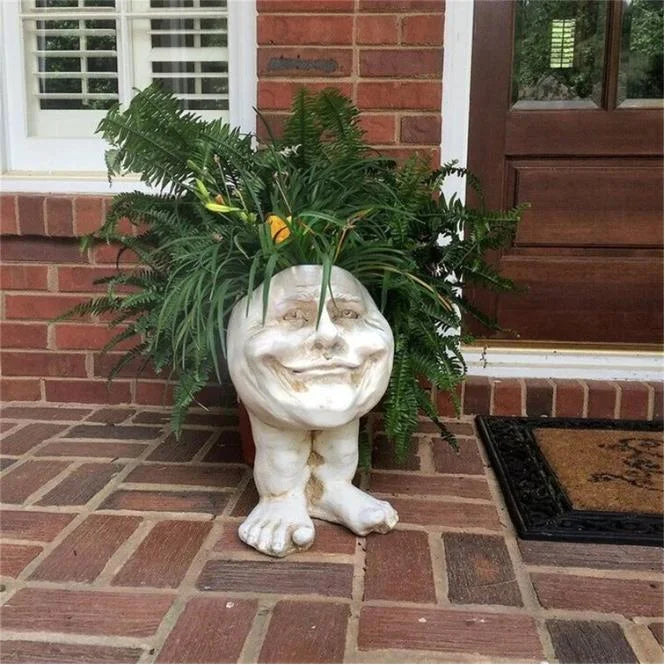 Face Statue Planter