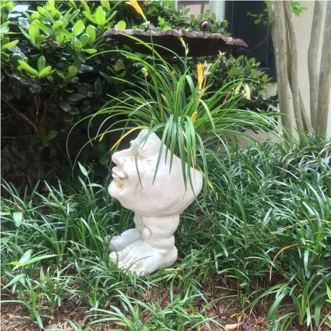 Face Statue Planter