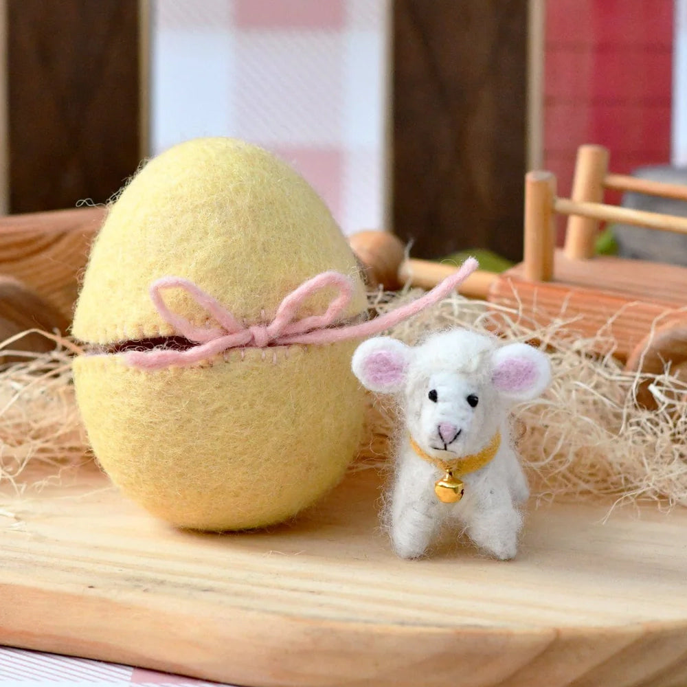 Felt Surprise Egg with Lamb Inside