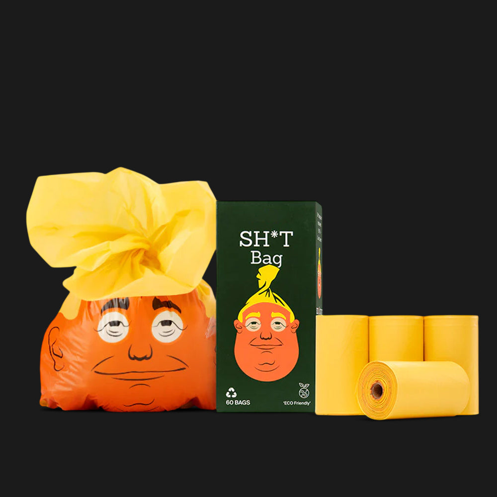 Funny Orange Unscented Leakproof Dog Waste Bags