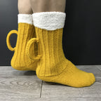 Funny Knitted Beer Socks with Handcrafted Handle