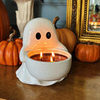 Halloween Funny Ghost Candlestick Ashtray Snack Box