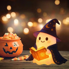 Ghost Wizard Book Lamp