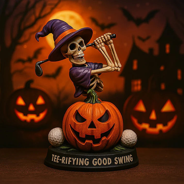 Golf Skeleton Statue