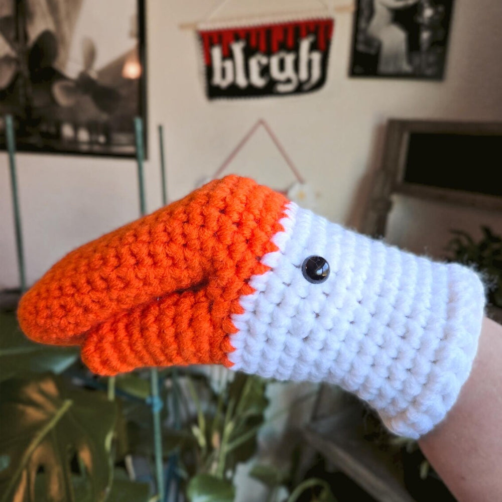 Orange Goose Unisex Knitted Wool Mittens