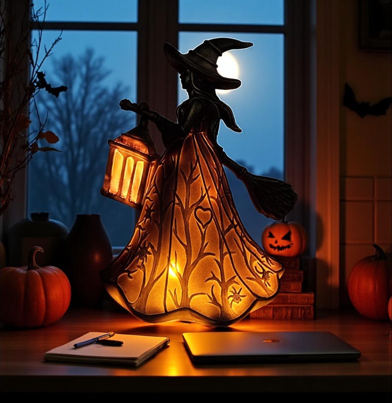 Halloween Witch Lamp