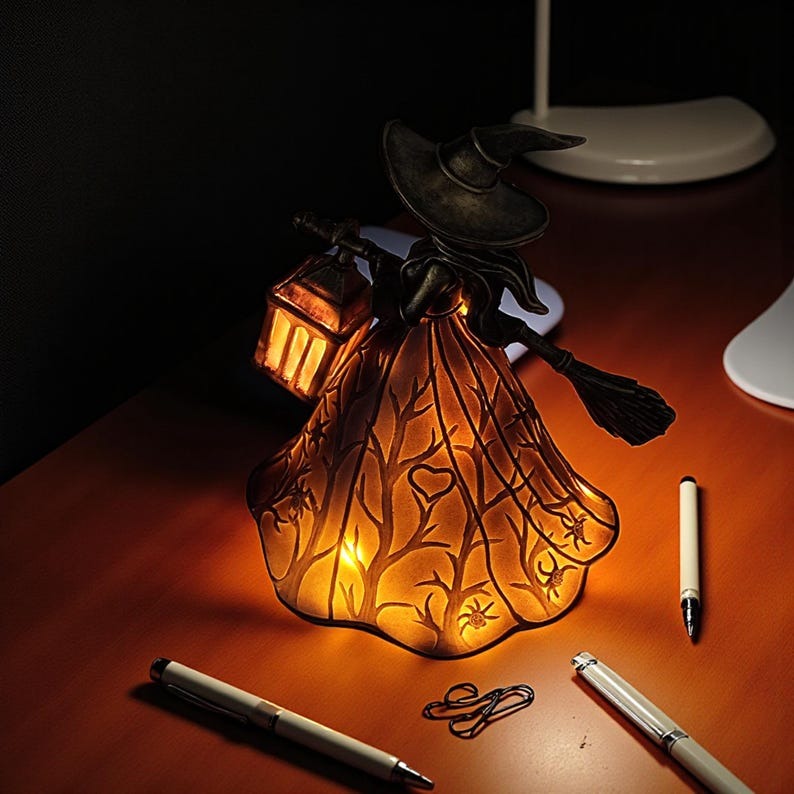 Halloween Witch Lamp