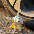 Handmade Ceramic Peeing Dog Pot Decoration - Funny Plant Pot Accessory