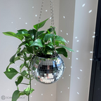 Hanging Disco Ball Planter or Utensil Holder