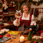 Holiday Sewing Snow Globe Ornament