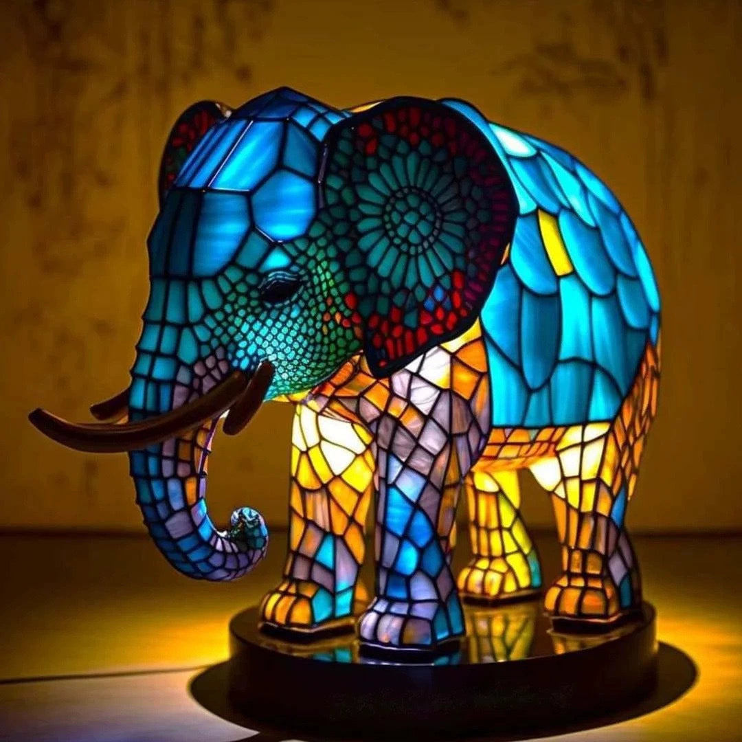 LUMINAFAUNA – Artistic Stained Glass Animal Lamp