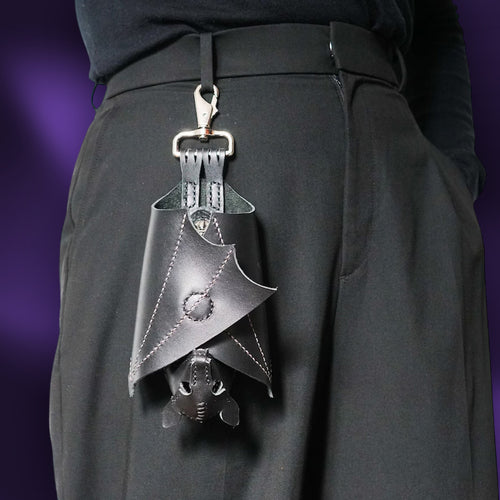 Leather Bat Coin Purse