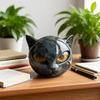 Luxury Black Cat Stone Sculpture