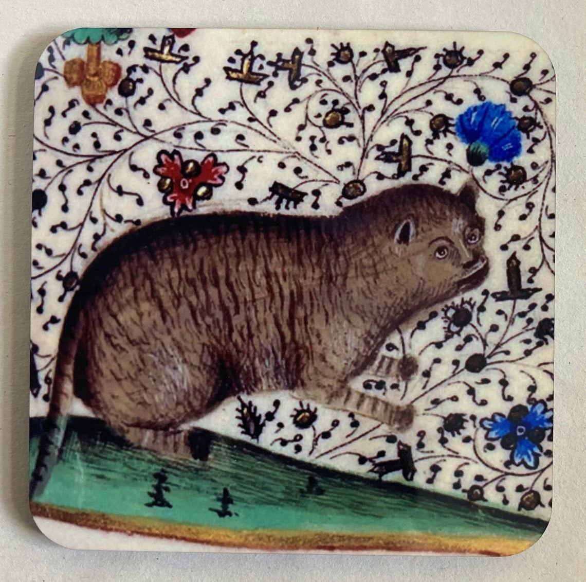 Medieval Cat coasters - set of 4