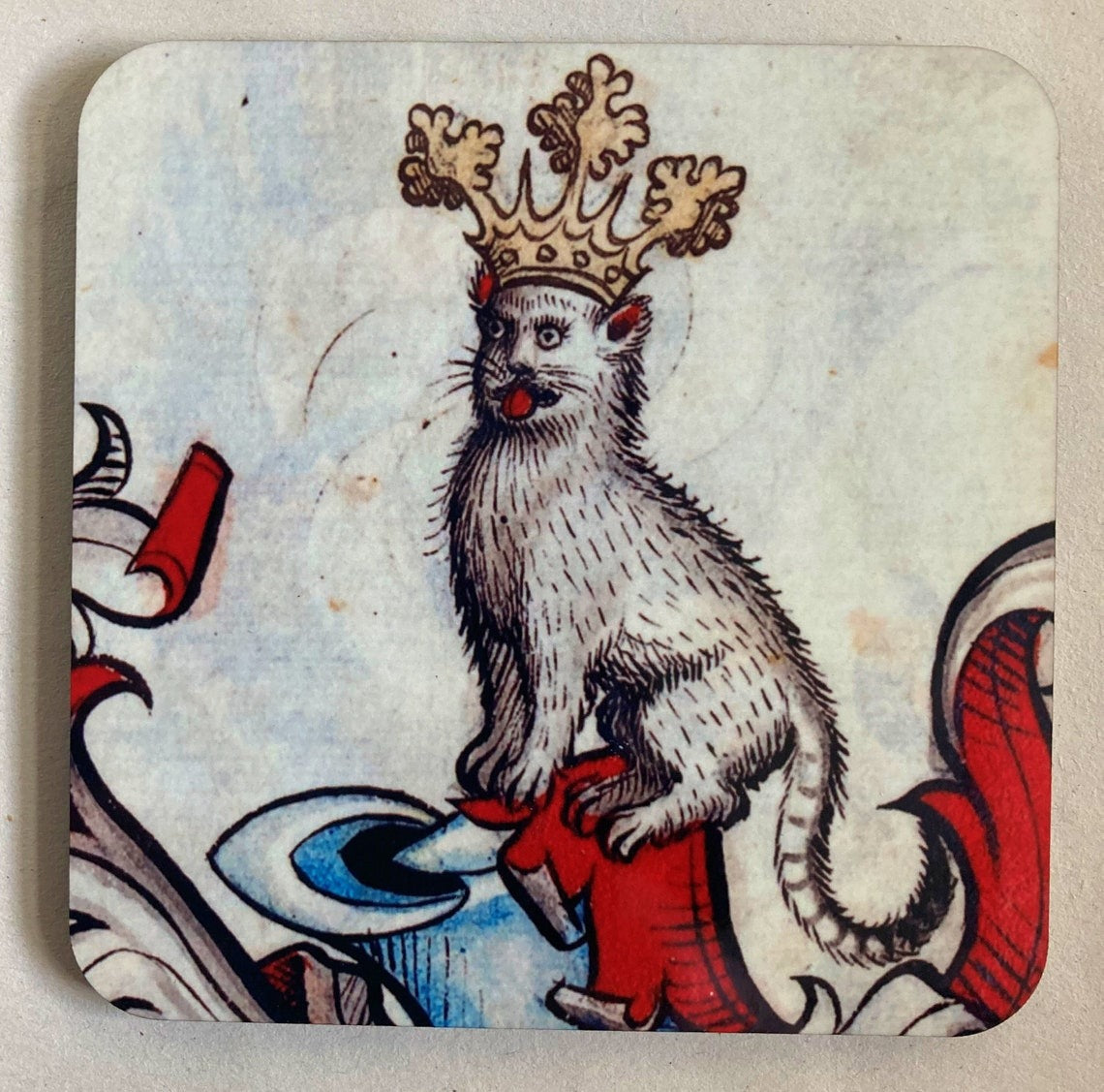 Medieval Cat coasters - set of 4