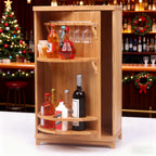 Miniature Natural Teak Wooden Bar