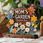 Mom’s Garden – 'Love Grows Here' Wooden Keepsake