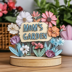 Mom’s Garden – 'Love Grows Here' Wooden Keepsake