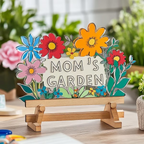 Mom’s Garden – 'Love Grows Here' Wooden Keepsake