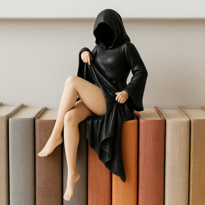 Mysterious bookshelf sculptures