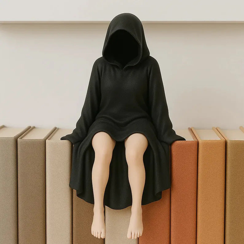 Mysterious bookshelf sculptures